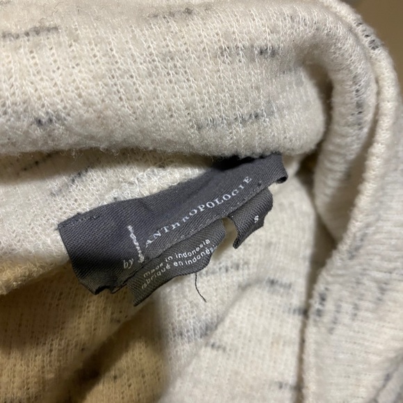 Anthropologie White Gray Turtleneck Sweater - Picture 9 of 10